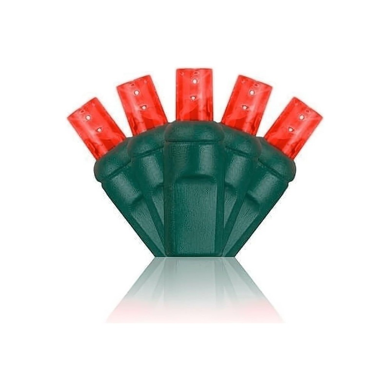 5mm Red LED Christmas Lights, 100 Bulbs