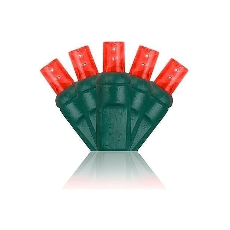 5mm Red LED Christmas Lights, 35 Bulbs
