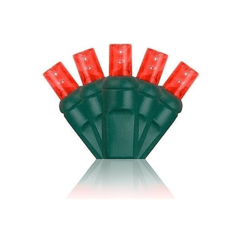 5mm Red LED Christmas Lights, 70 Bulbs