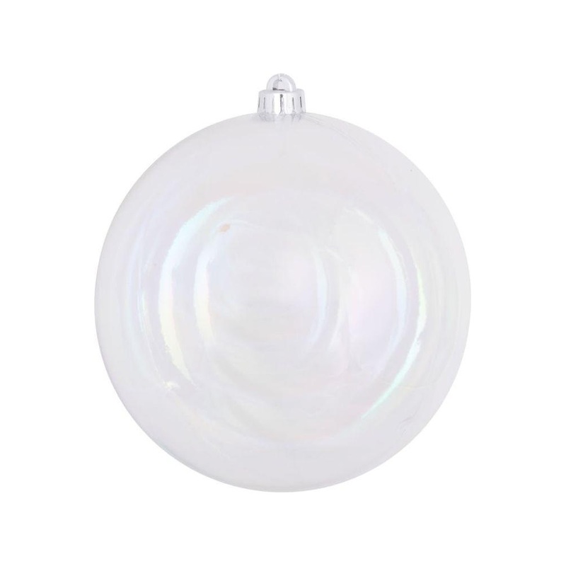Clear Iridescent Ball Ornaments (Set of 4)