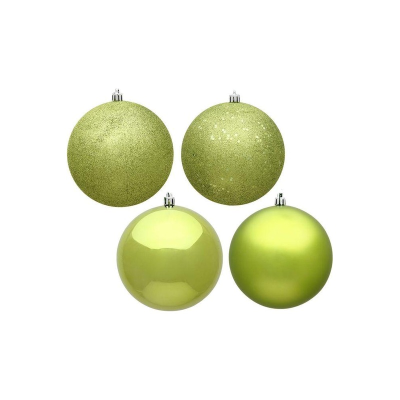 Lime Green Christmas Ball Ornament Assortment (Set of 20)