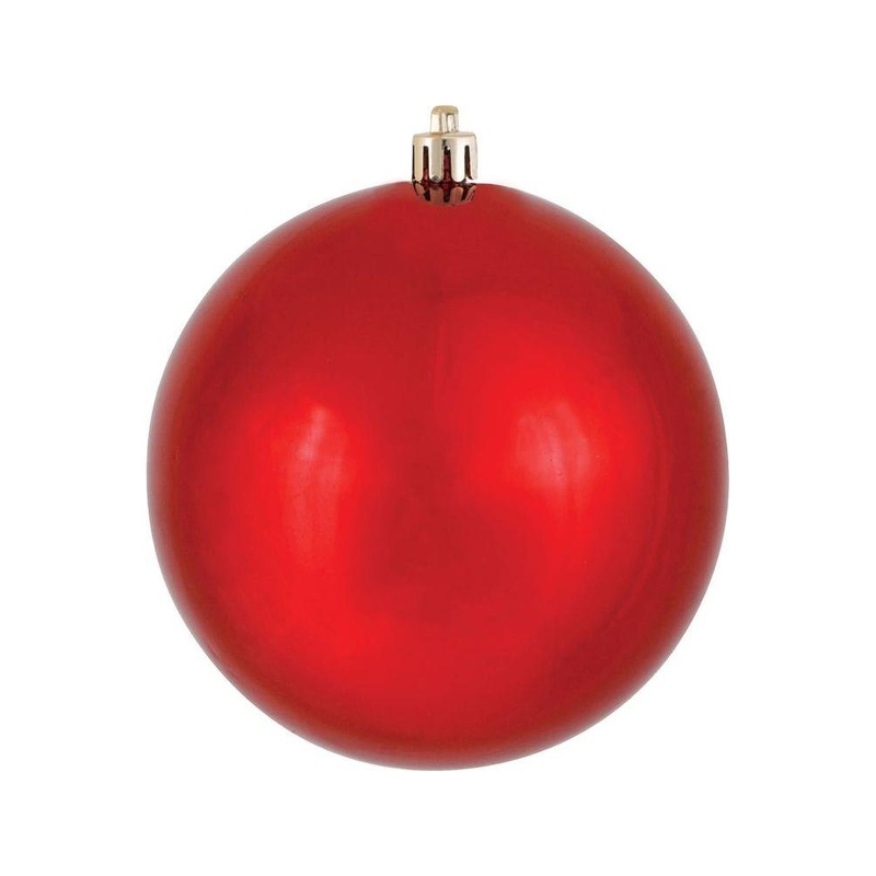 Red Shiny Ball Christmas Ornament (6 pack)