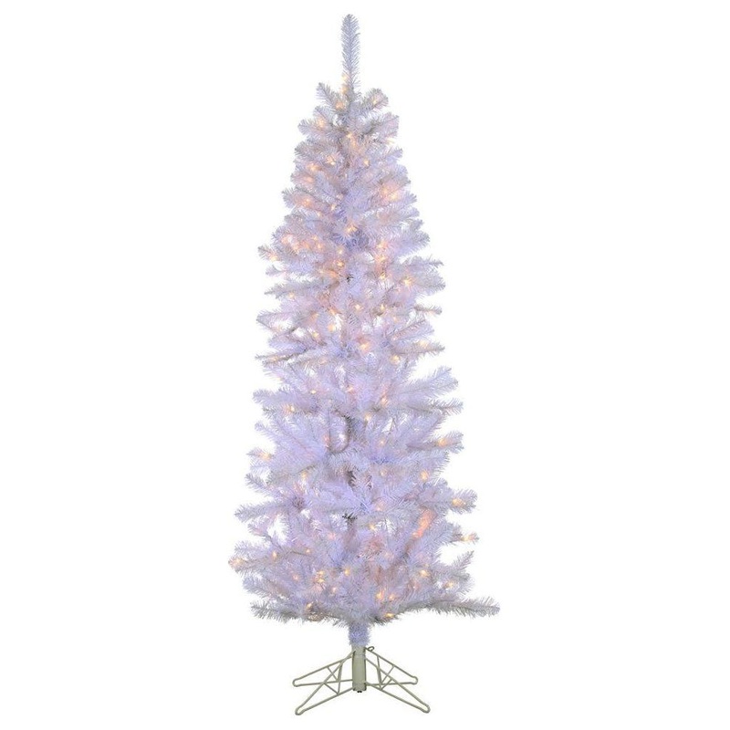 Vickerman 6.5′ Artificial White Boise Pine Tree with Lights