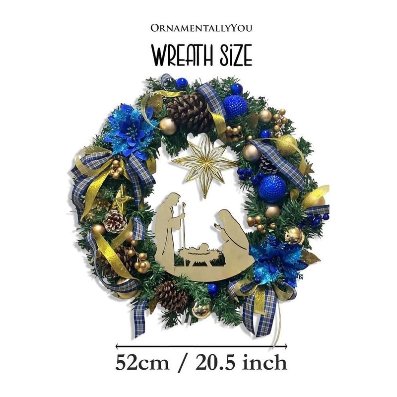 20″ Nativity Christmas Door Wreath