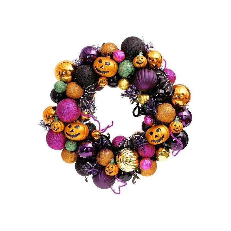 20″ Spooktacular Halloween Bauble Wreath