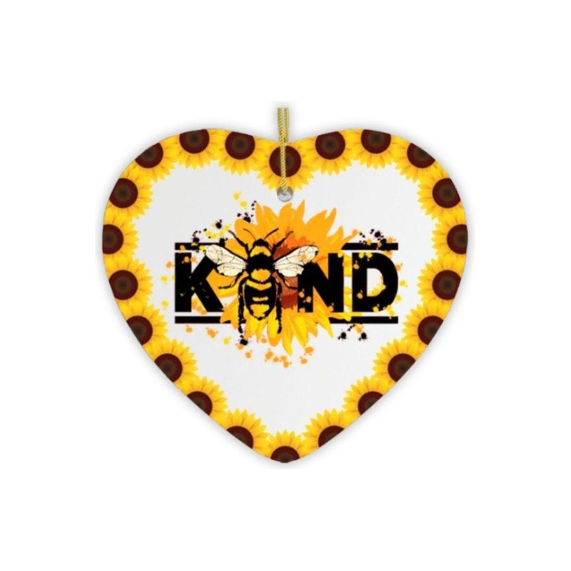 3″ Bee Kind Bumblebee Sunflower Ornament