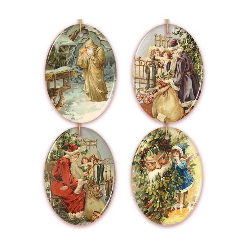 3″ Father Santa Victorian Style Ornament Bundle