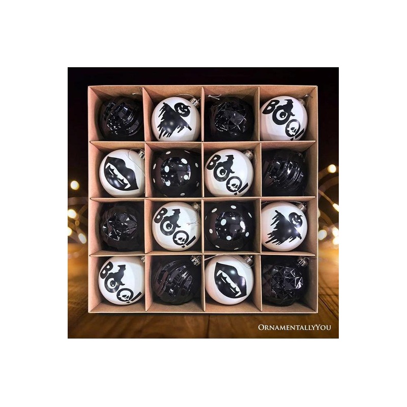 3″ Halloween Bauble Set (16 Piece Set)