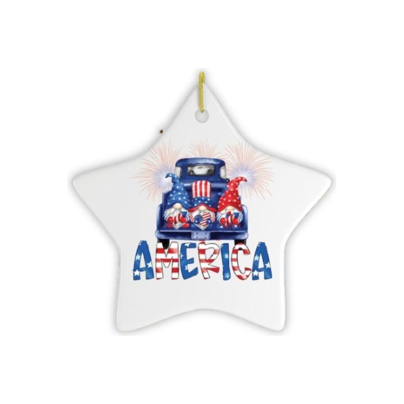 3″ Patriotic America Gnome Ornament