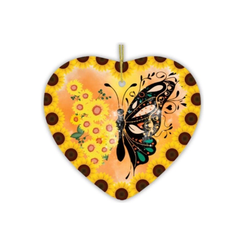 3″ Sunflower Butterfly Artistic Ornament