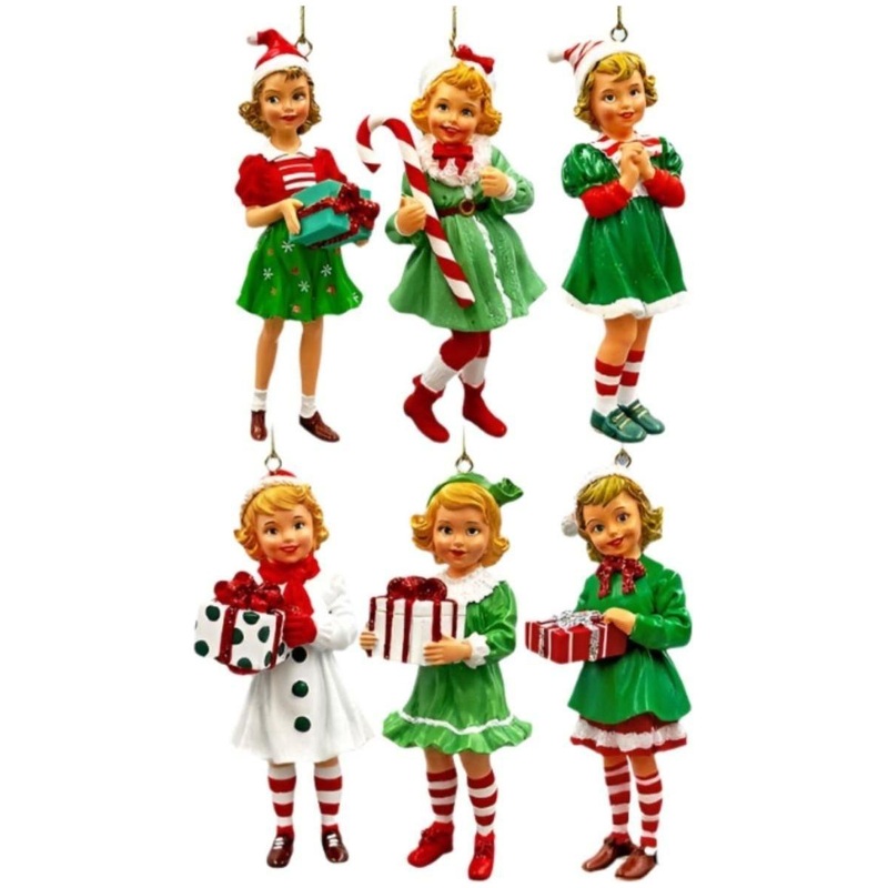 4″ Nostalgic Victorian Christmas Girl (Set of 6)