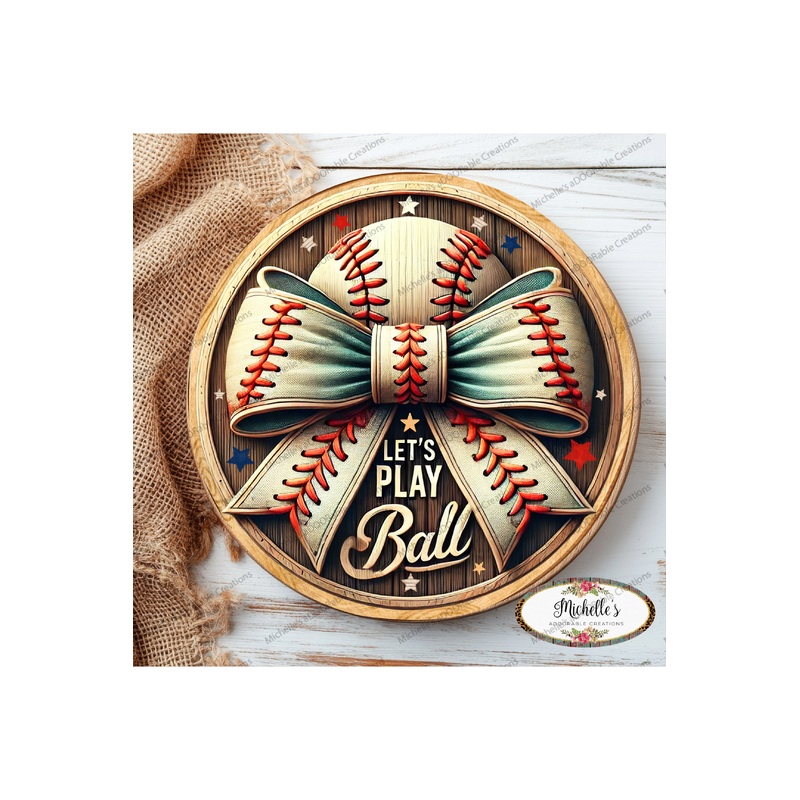Let’s Play Ball Baseball Sign
