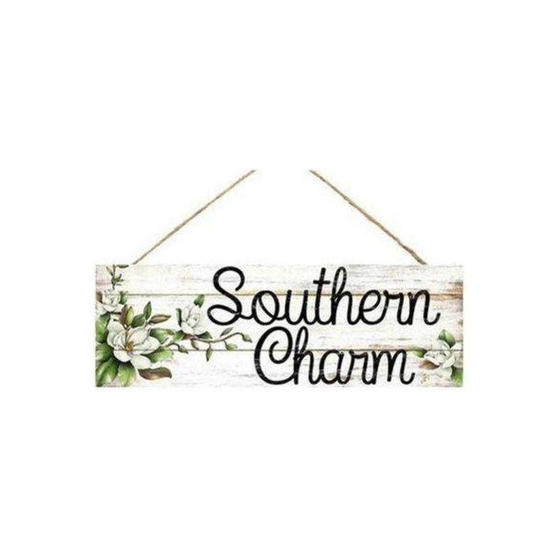 15″ Wood Sign: Southern Charm