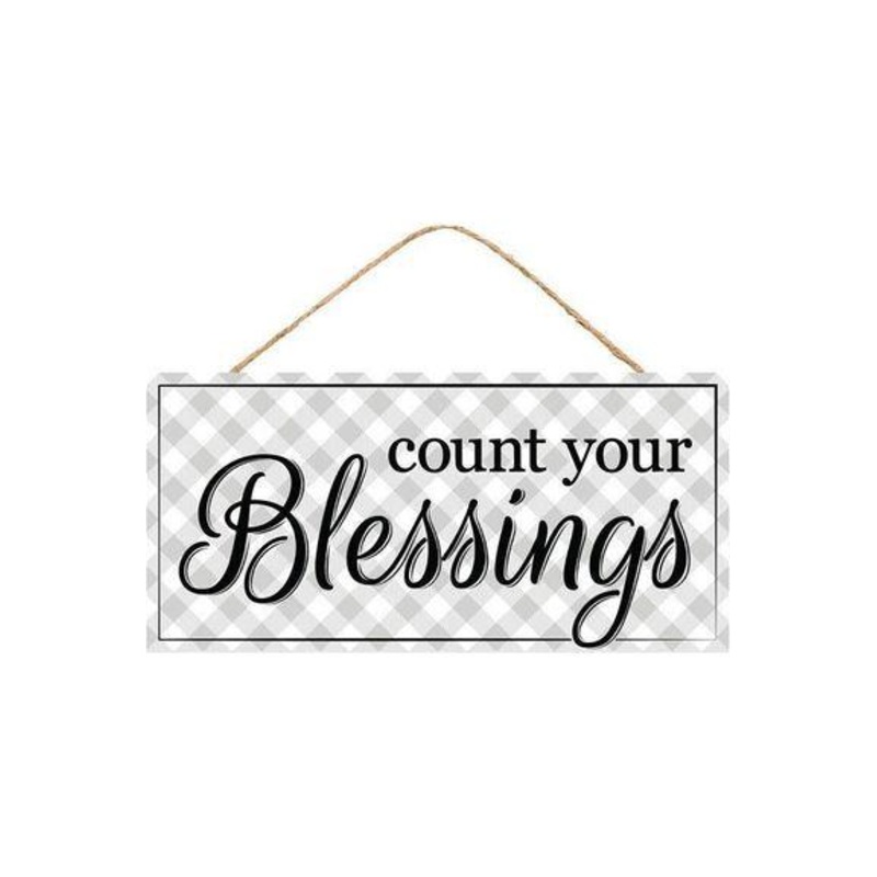 12″ Wooden Sign: Count Your Blessings