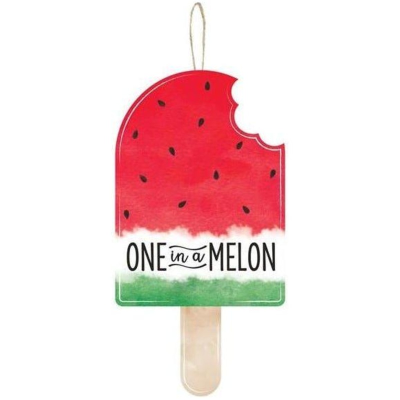 13″ Wooden Popsicle Sign: Melon