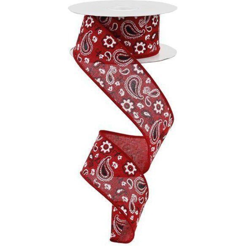 1.5″ Bandana Royal Ribbon: Red  (10 Yards)