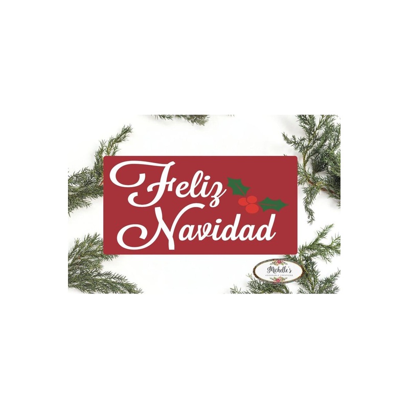12 in Waterproof Feliz Navidad Sign