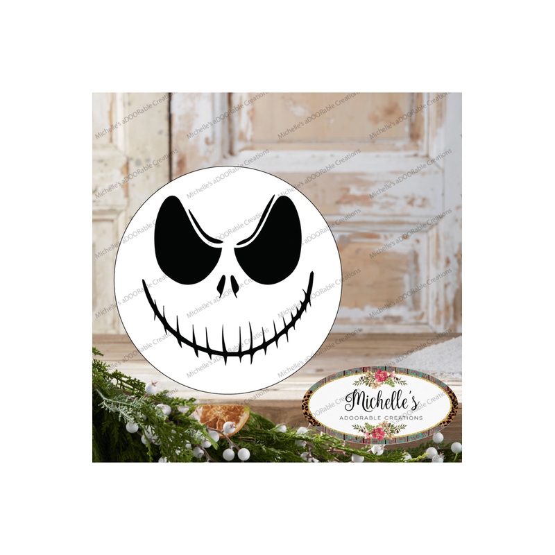 Skeleton Face Halloween Sign