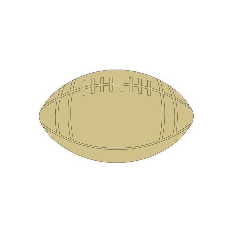 11″ Unpainted MDF Football Cutout