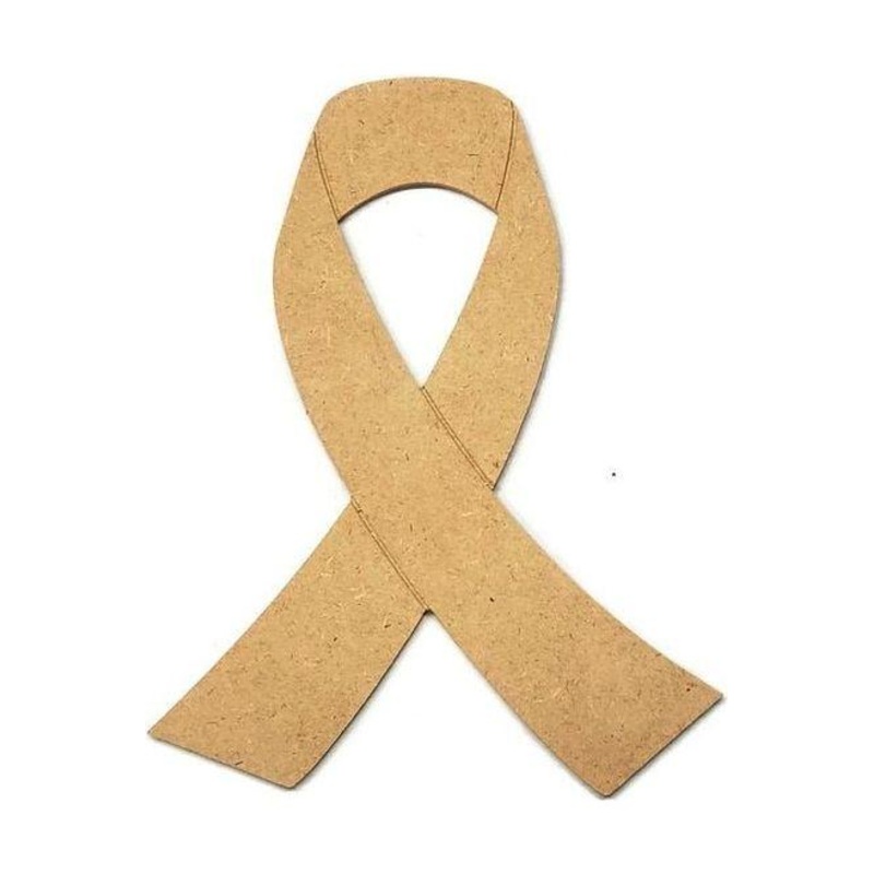 12″ Unpainted MDF Awareness Ribbon Cutout