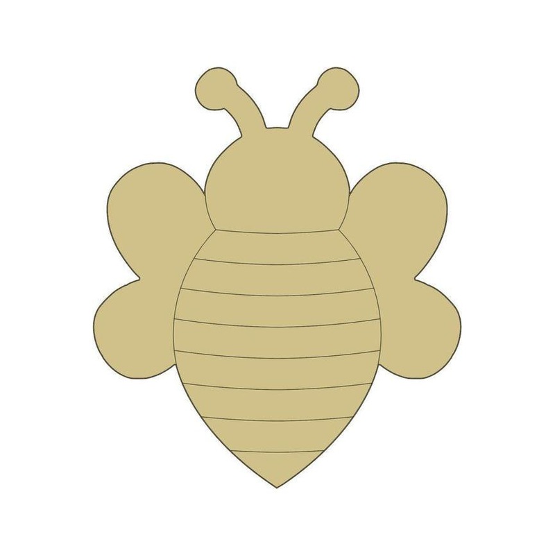 12″ Unpainted MDF Bumble Bee Wooden Cut Out