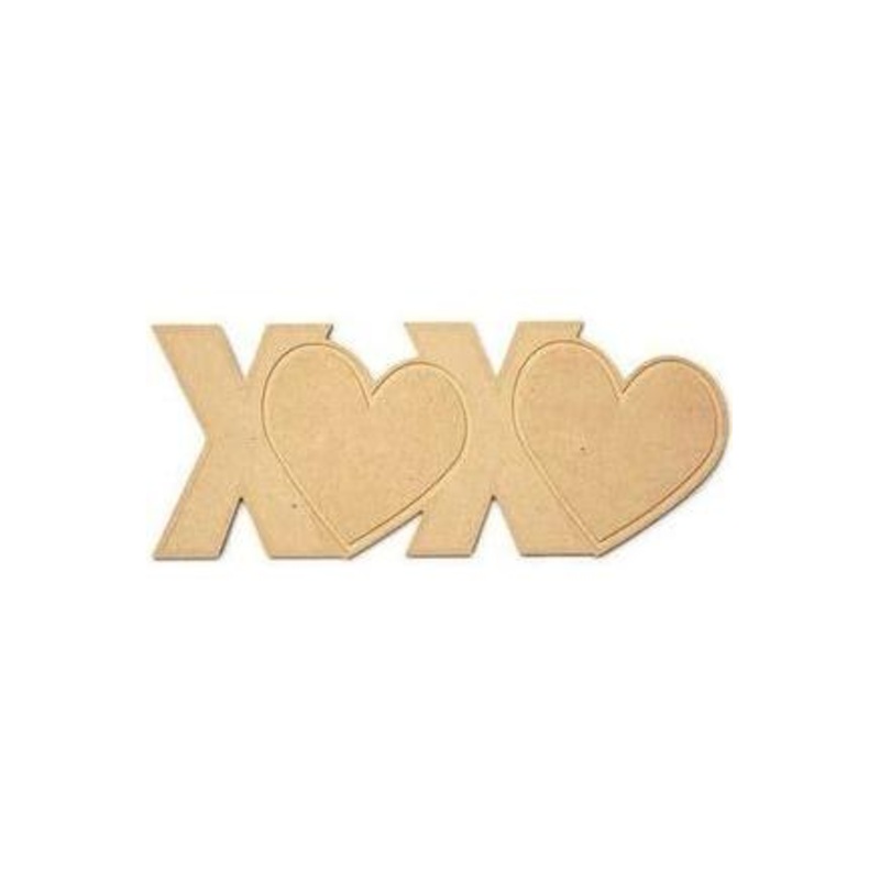 14″ Unpainted MDF XOXO Word Cutout