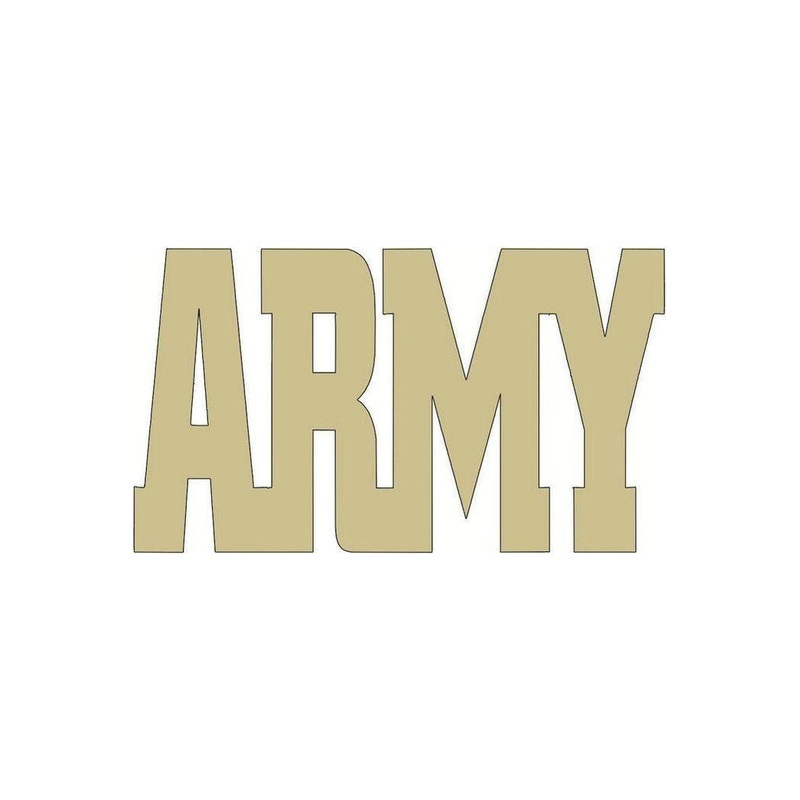 Army Wood Block Letters – Unfinished Wood