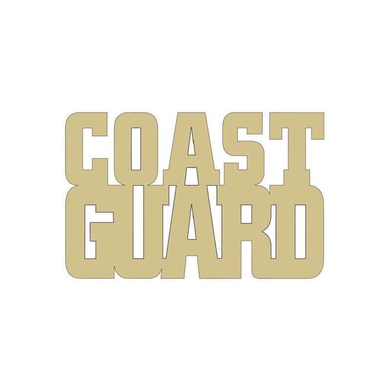 Coast Guard Wood Block Letters – Unfinished Wood