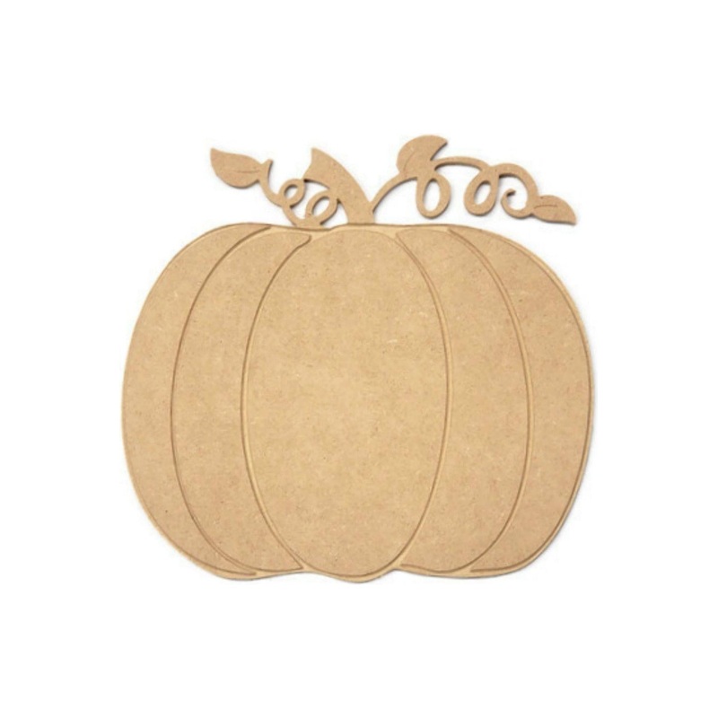Harvest Pumpkin Wood Cutout – Unfinished Wood