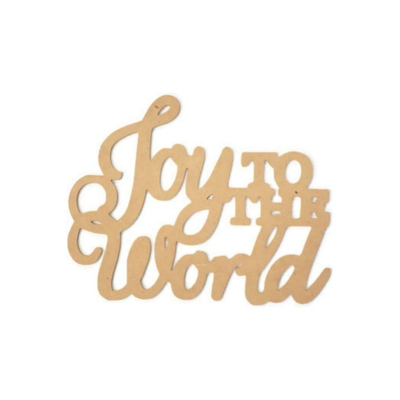 Joy To The World Script Word Wood Cutout – Unfinished Wood