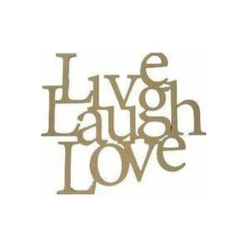 Live Laugh love Wood Cutout