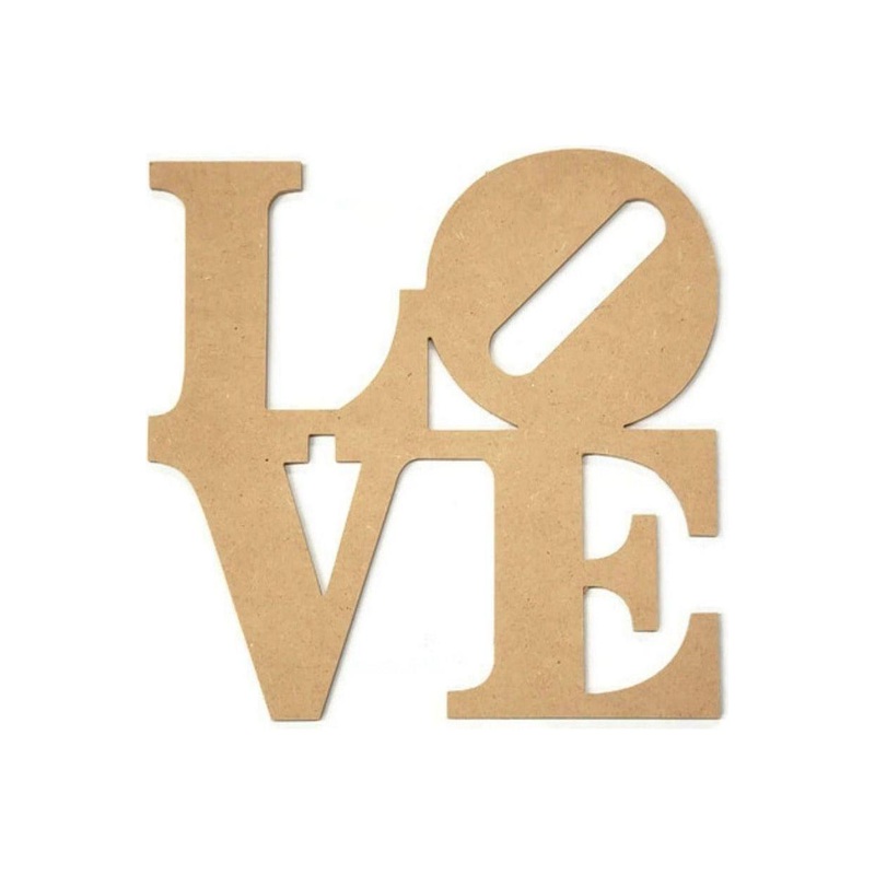 Love Word Wood Cutout – Unfinished Wood
