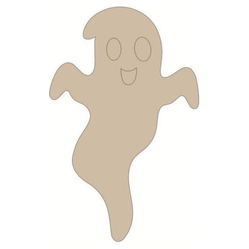 Smiling Halloween Ghost Unfinished Wood Cutout
