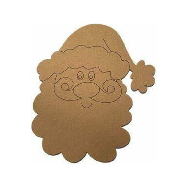 Smiling Santa Unfinished Wood Cutout