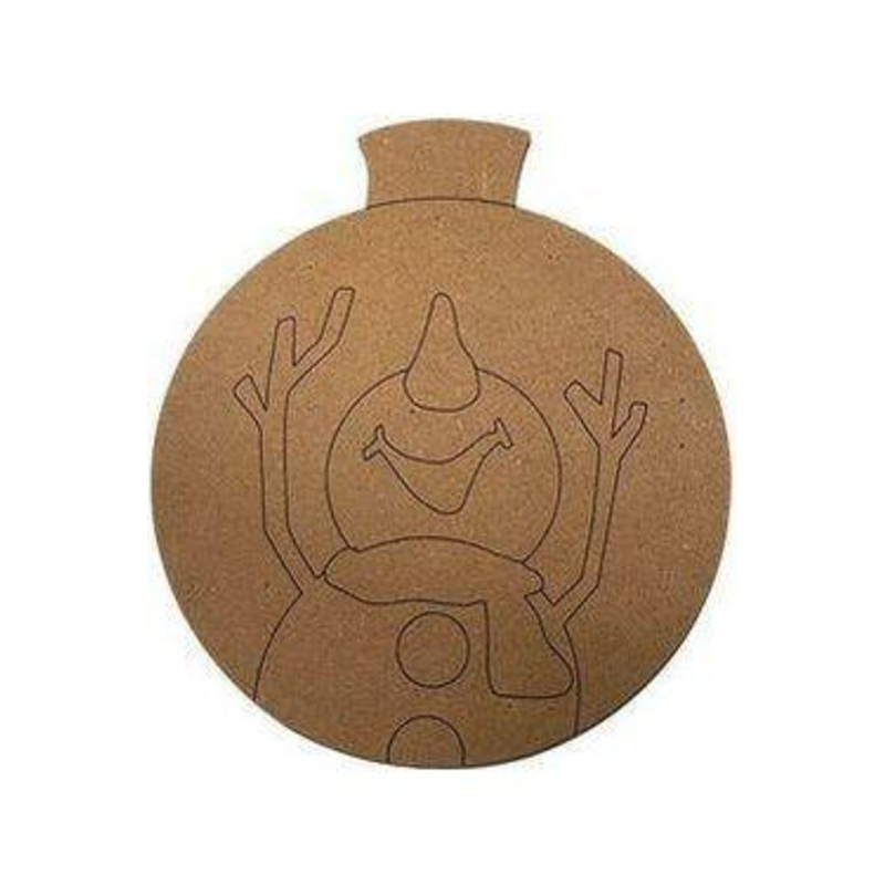 Snowman Ornament Unfinished Wood Cutout
