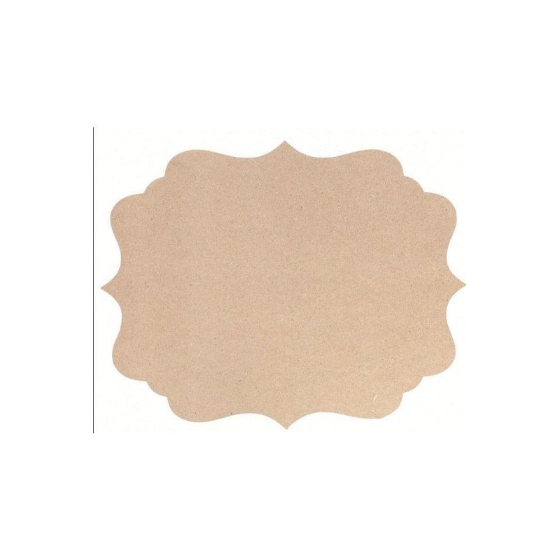 Unfinished Scalloped Shaped Frame