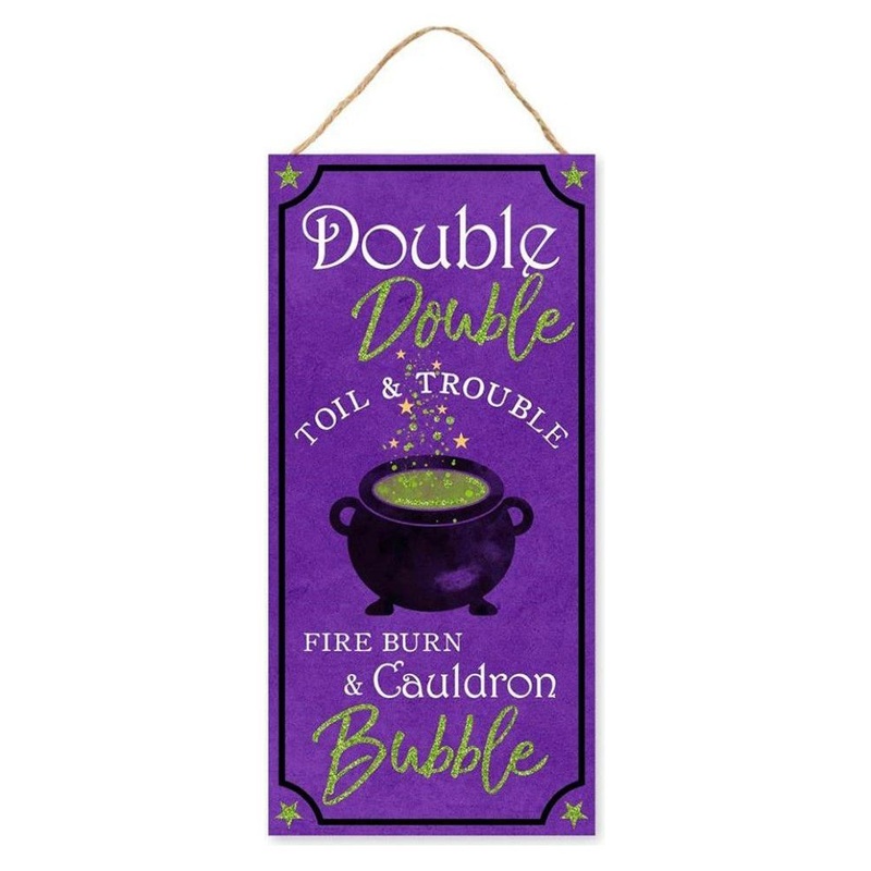 12″ Wooden Sign: Cauldron Bubble Sign