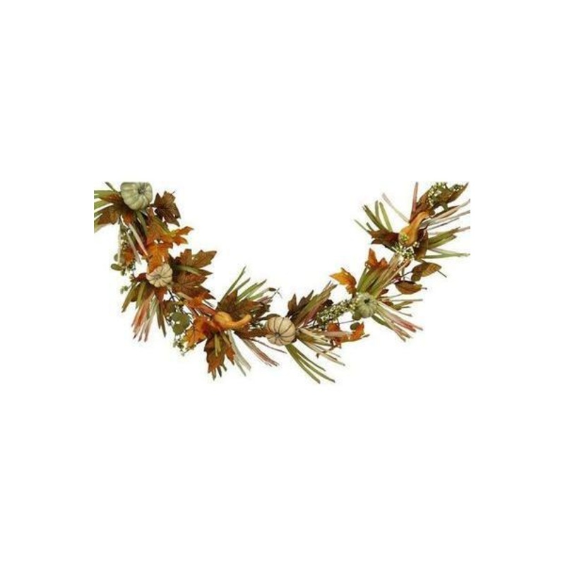 5′ Pumpkin Gourd Berry Leaf Fall Garland