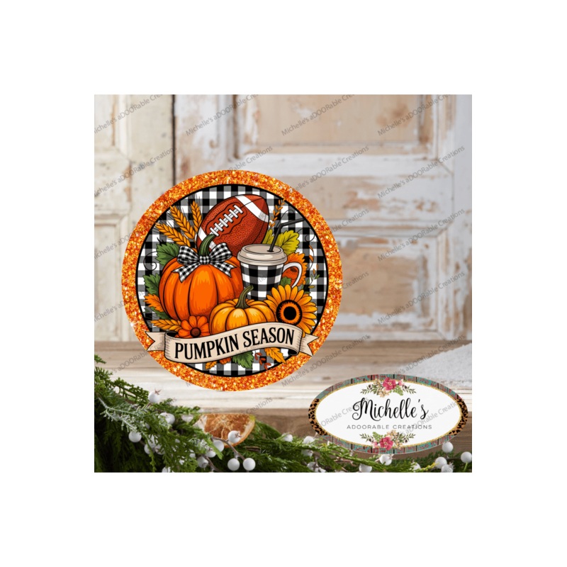 Pumpkins Season Fall Round Sign