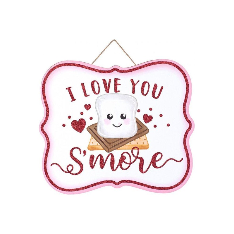 10″ Wooden Sign: Glitter Love S’More