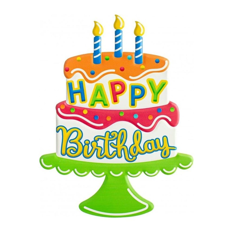14.5″ Metal Sign: Birthday Day Cake