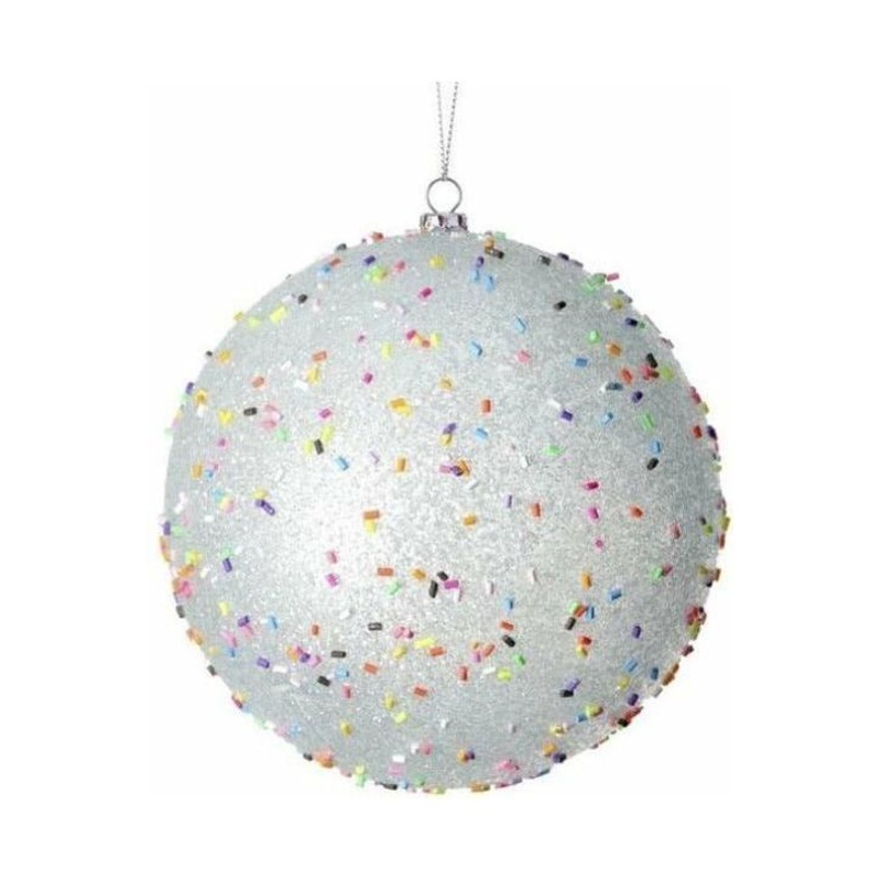 140MM Candy Sprinkle Balls Ornaments: Blue (Set of 2)