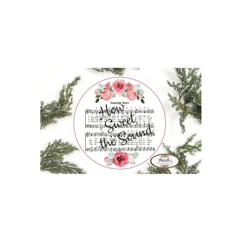 Amazing Grace Roses on White Sign