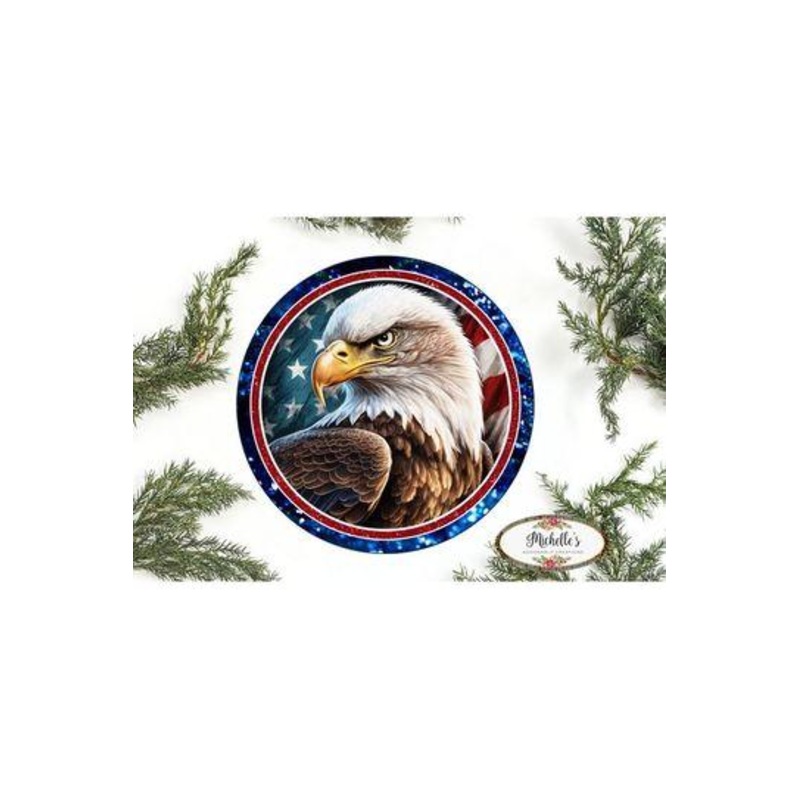 Patriotic American Eagle Four Round Sign