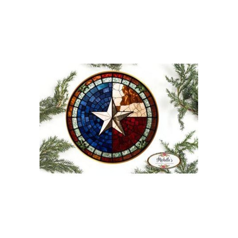 Texas Lone Star State Round Sign