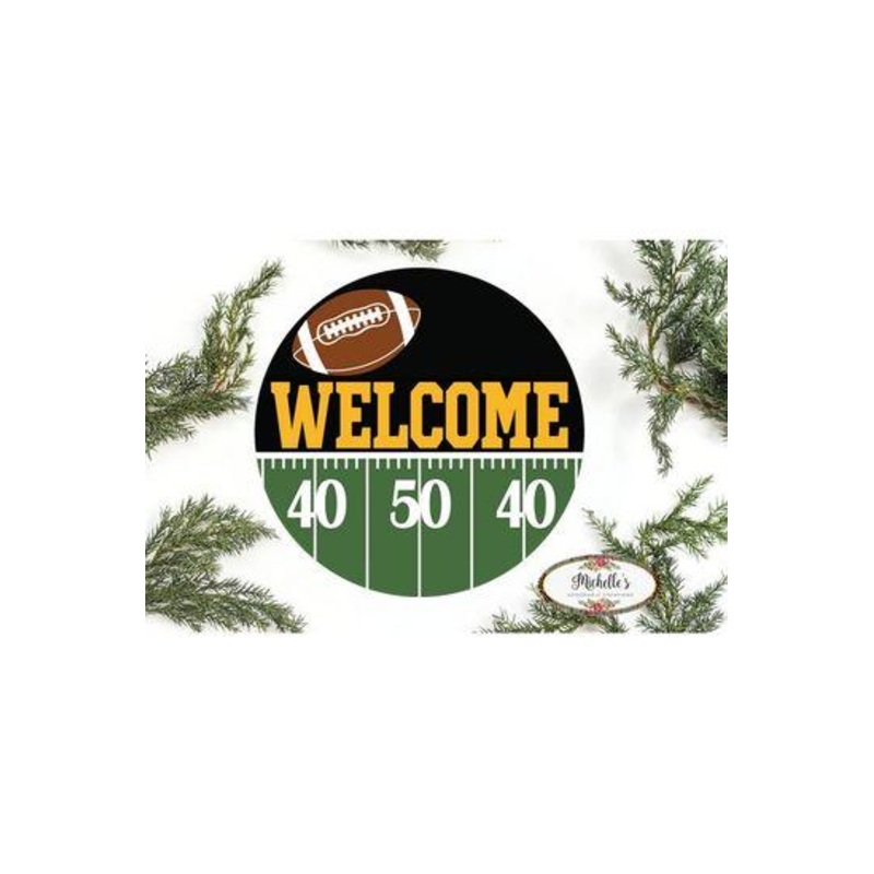Welcome Football Field Round Sign
