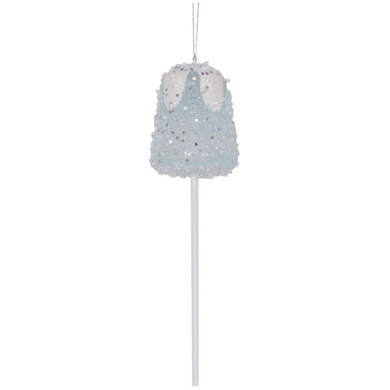10″ Blue Gumdrop Lollipop Ornament (Set of 3)