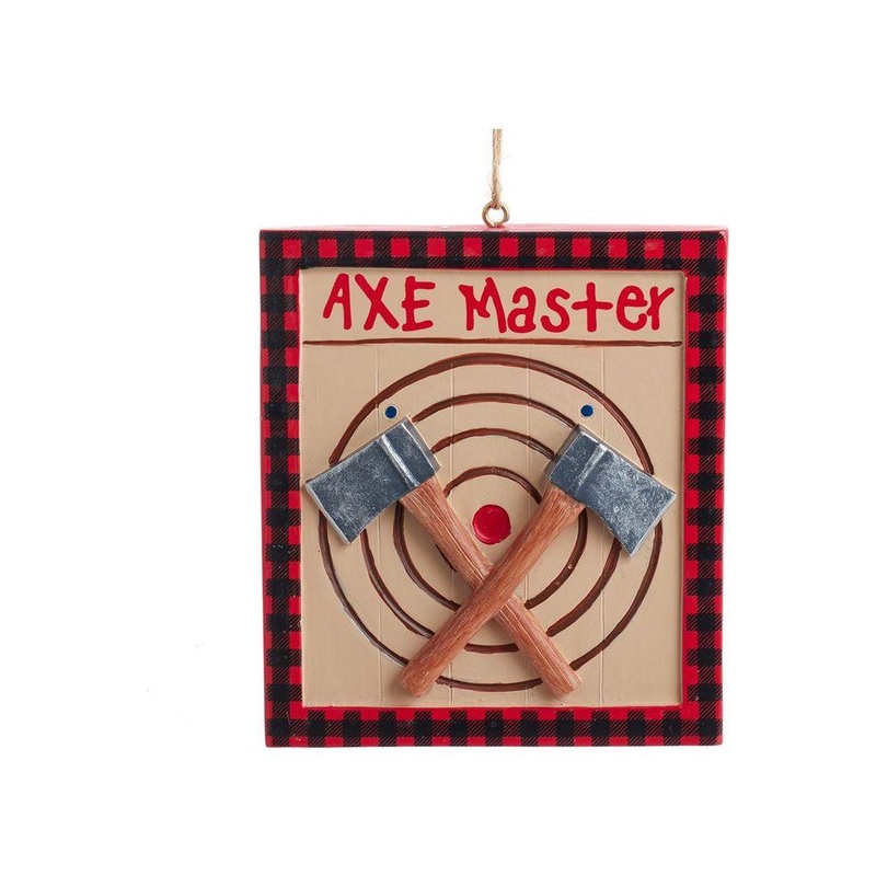 3.5″ Lodge “Axe Master” Sign Ornament