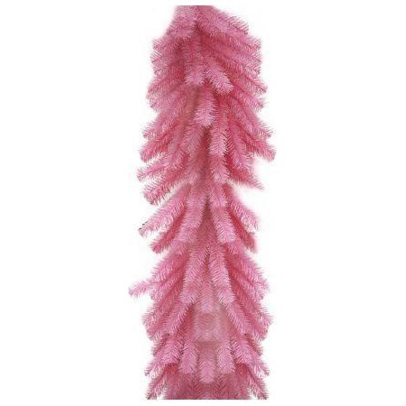 9′ King’s Pine Garland: Pink Unlit