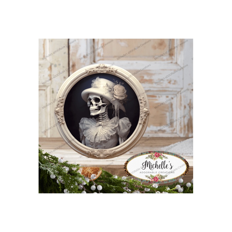 Skeleton Bride Portrait Sign